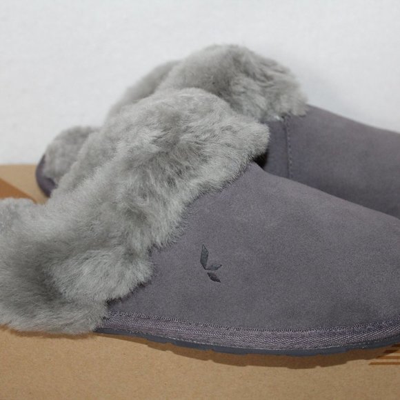 NEW UGG KOOLABURRA GRAY FUR SUEDE SLIPPERS‎ - Picture 8 of 8